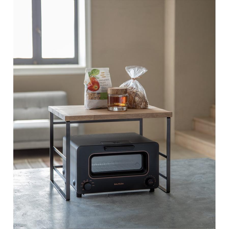 ラバーウッド天板トースターラック