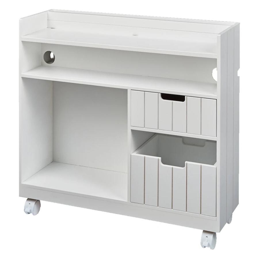 dinos（ディノス） 隠せるリビング整理ワゴン モバイル収納タイプ 幅