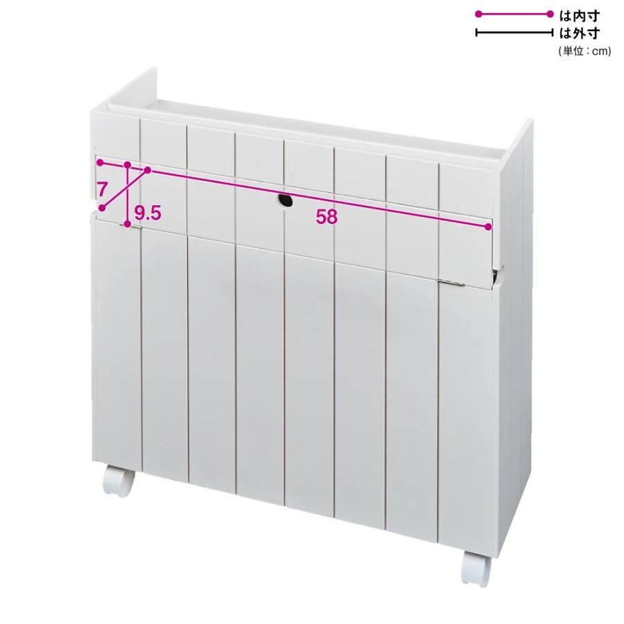 dinos（ディノス） 隠せるリビング整理ワゴン モバイル収納タイプ 幅
