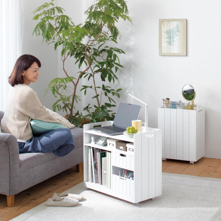 dinos（ディノス） 隠せるリビング整理ワゴン モバイル収納タイプ 幅