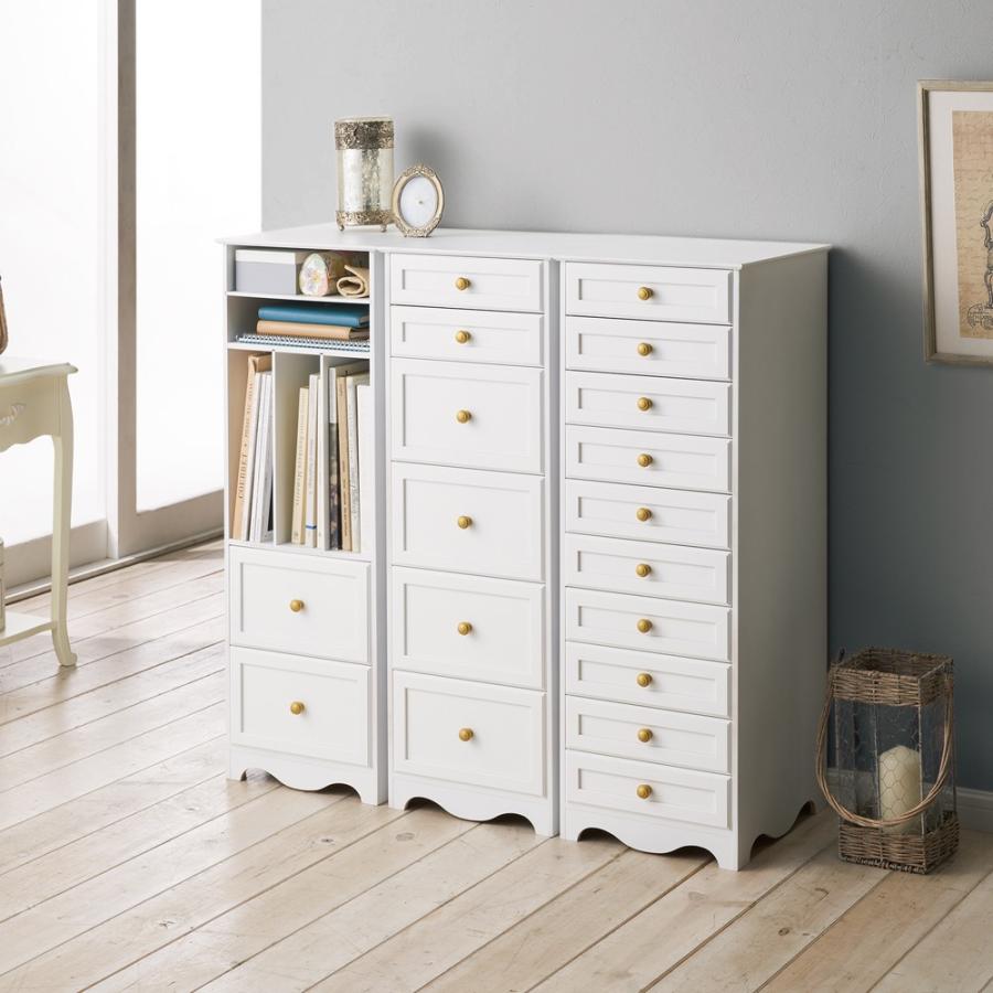 白 フリル付 輸入家具 こども キッズ インテリア 引き出し チェスト