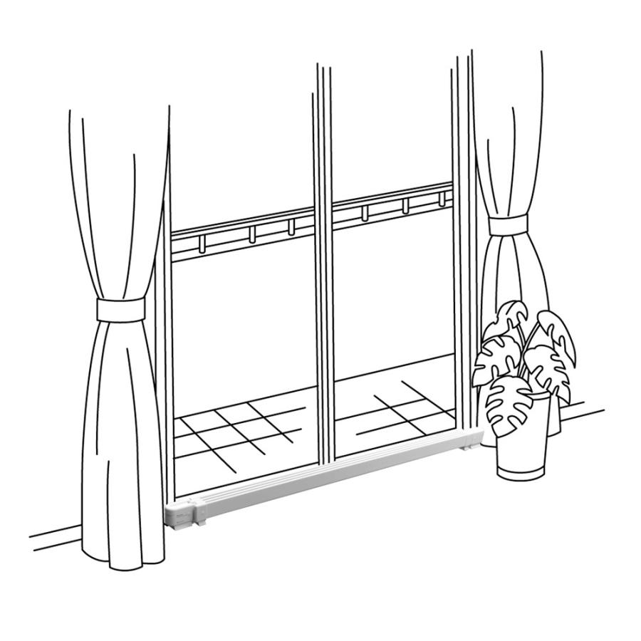 dinos（ディノス） 結露と冷気を抑制！「窓際ヒーター」幅60-90cm伸縮