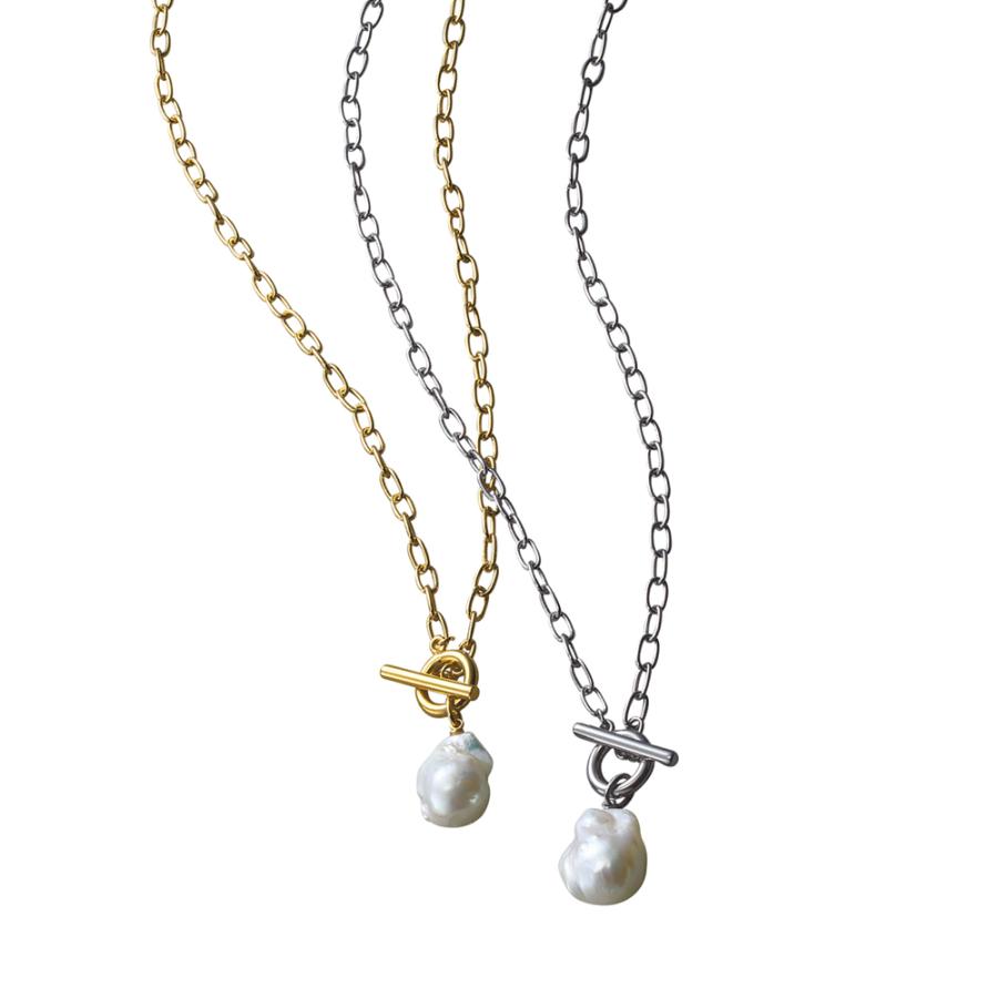 最も優遇 バッグ 靴 アクセサリー ジュエリー 真珠 パール Nico Design ニコデザイン バロックパール チェーンネックレス 新着商品 Asmistansa Ac Id