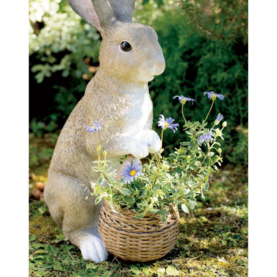 野うさぎのお迎えプランター プランター 植木鉢 鉢カバー G00506の画像