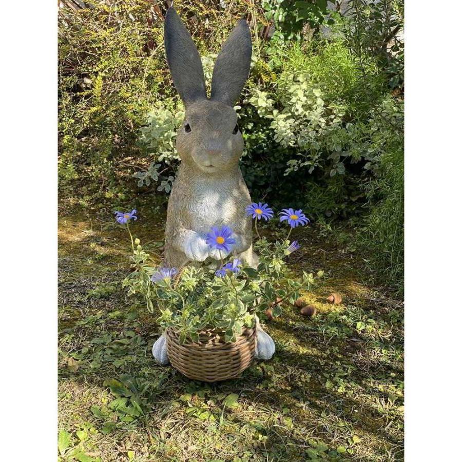 野うさぎのお迎えプランター プランター 植木鉢 鉢カバー G00506の画像