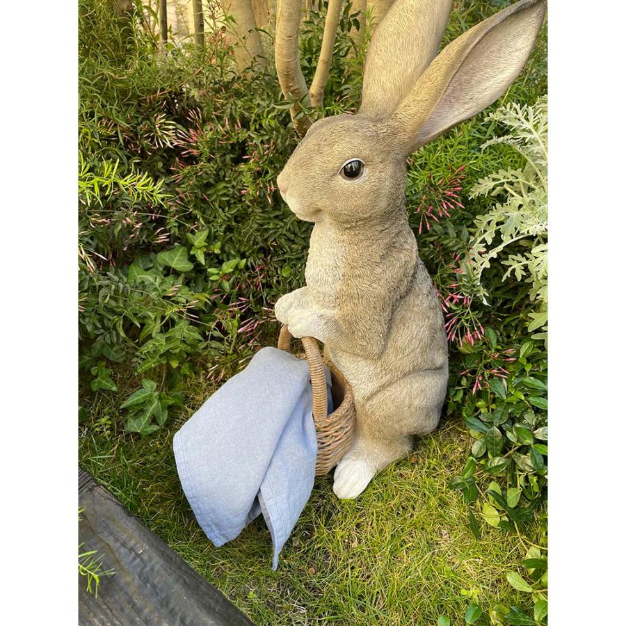 野うさぎのお迎えプランター プランター 植木鉢 鉢カバー G00506の画像