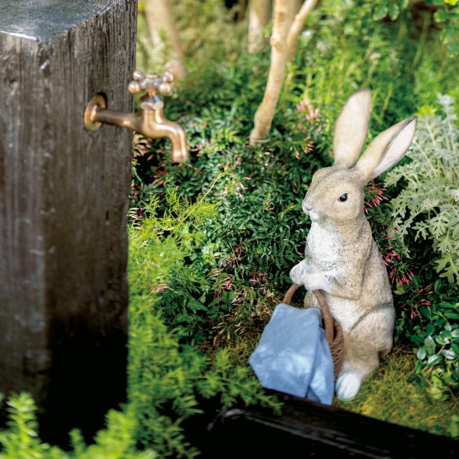野うさぎのお迎えプランター プランター 植木鉢 鉢カバー G00506の画像