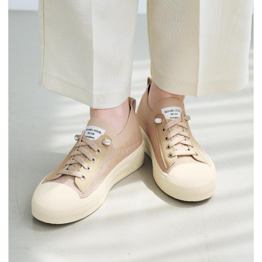 dinos（ディノス） ヌーベルヴォーグ リラックス 厚底ニットスリッポン