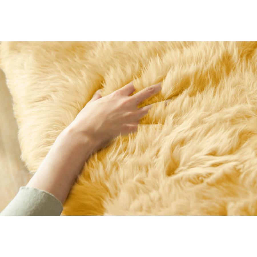 ≪2匹≫ 洗えるスプリングラム長毛ムートン ソファーカバー 人掛けソファーカバー 615702