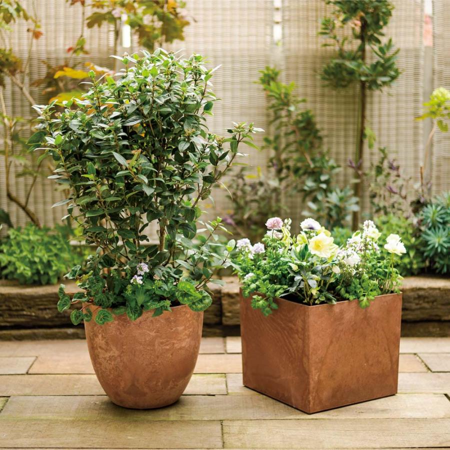 アートストーンプランター キューブM プランター 植木鉢 鉢カバー G01218の画像