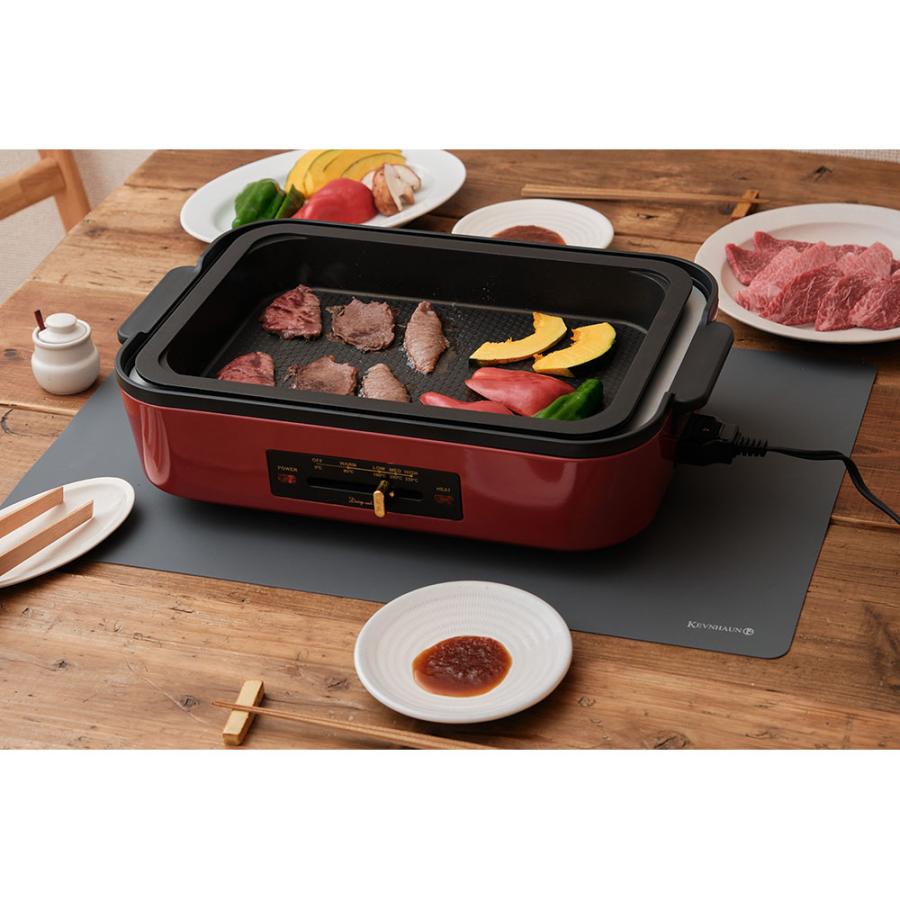 ホットプレートや卓上コンロの熱からテーブルを守る！耐熱220℃のテーブル保護シリコンマット（60×40cm） キッチン家電 調理家電 LX1808 | dinos