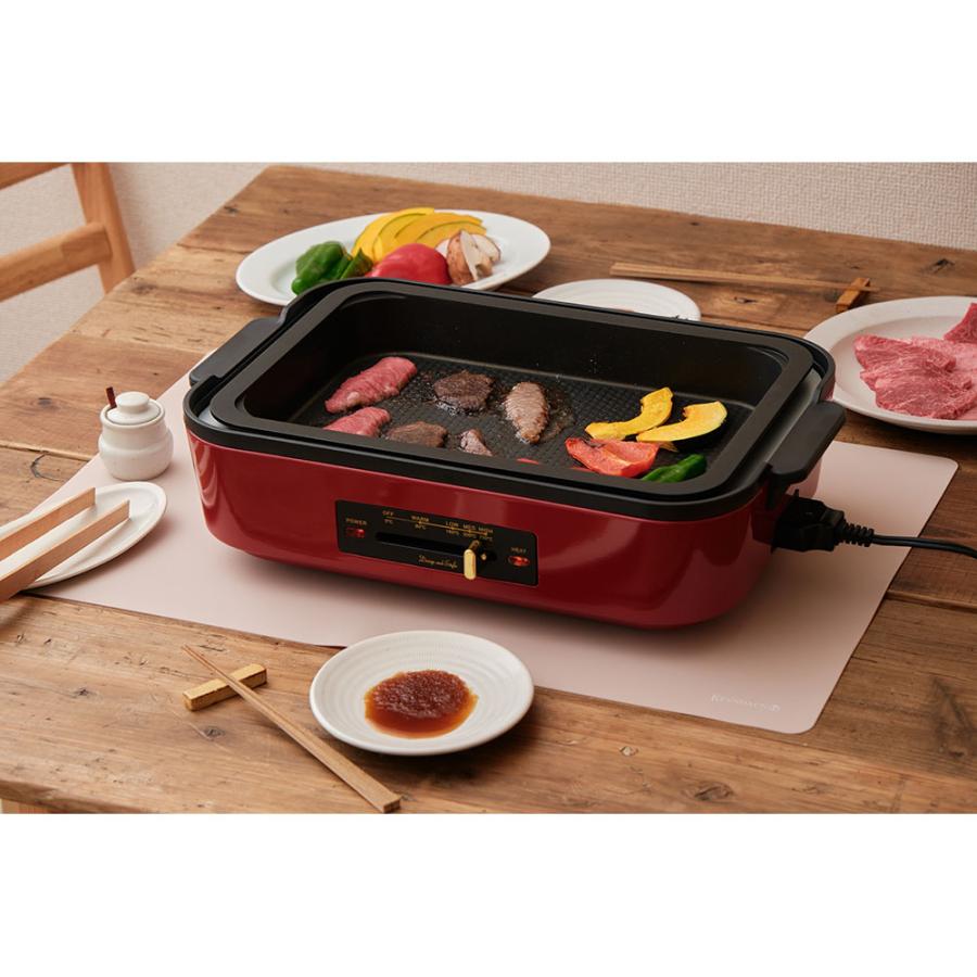 ホットプレートや卓上コンロの熱からテーブルを守る！耐熱220℃のテーブル保護シリコンマット（60×40cm） キッチン家電 調理家電 LX1808 | dinos | 07