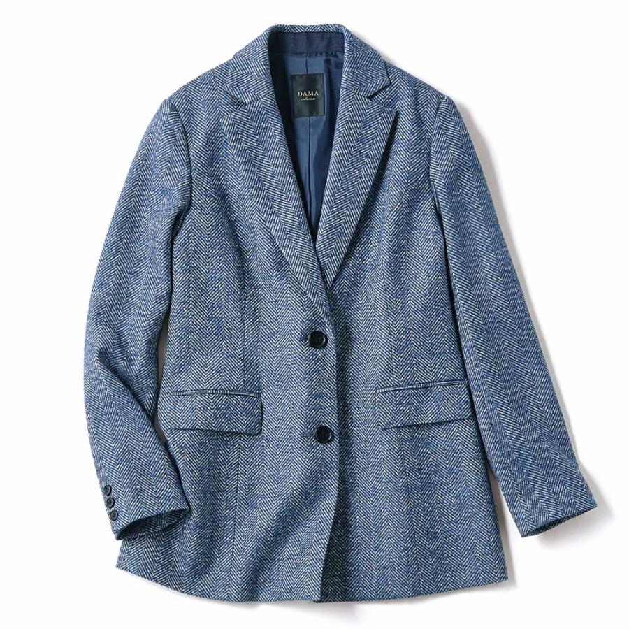 dinos（ディノス） フェルラ社 ベビーアルパカ混 ヘリンボーン