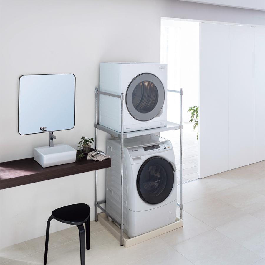 ディノス、乾燥機置ける棚 衣類乾燥機も置ける 国産頑丈ランドリーラック ガルバリウム棚板