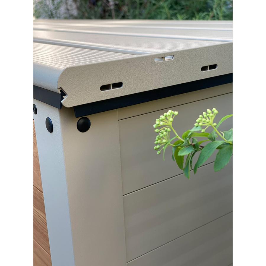 dinos（ディノス） 木目調グレージュストッカー 浅型踏み台 幅84cm