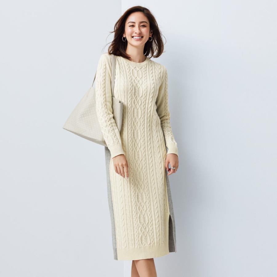 爆安プライス ファッション ワンピース チュニック ニットワンピース バイカラー アラン編み ニットワンピース A ディノス Paypayモール店 通販 Paypayモール 全国組立設置無料 Www Doctor Plan Com