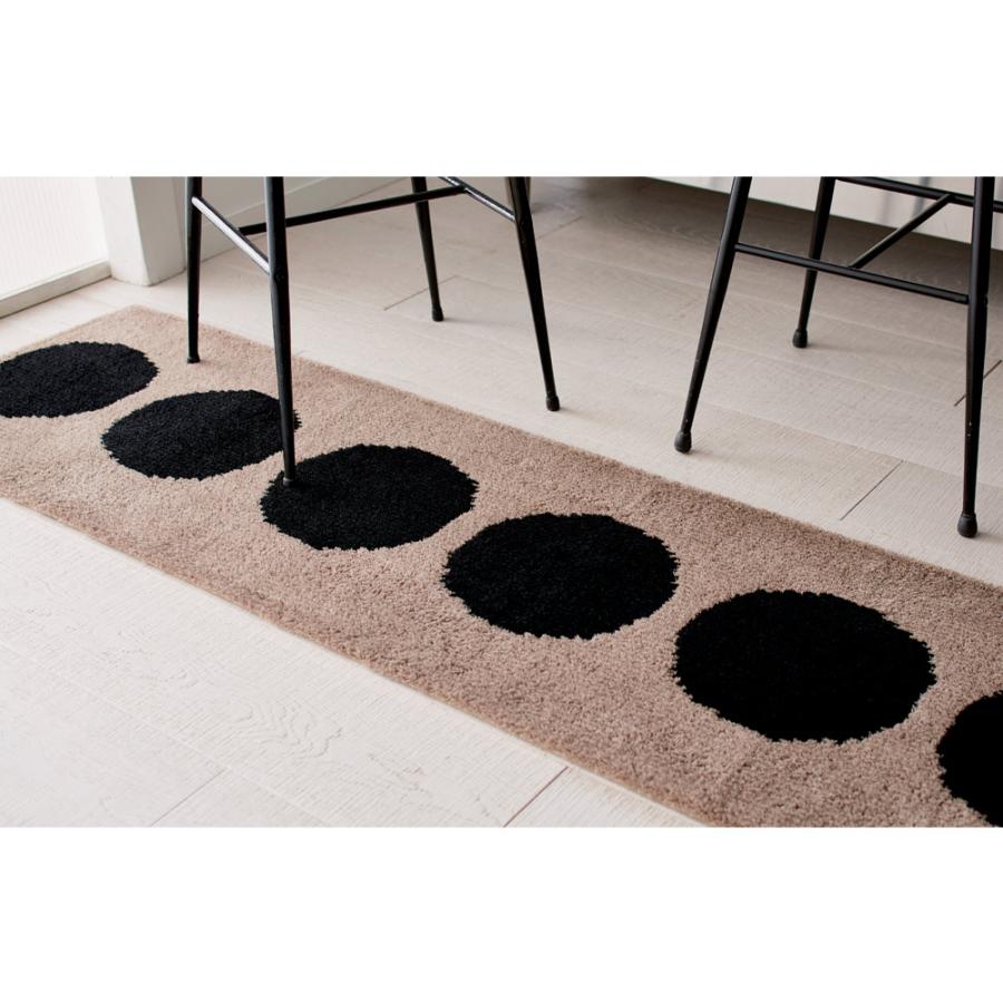 ≪約50cm×180cm≫抗菌防臭加工ドット柄 キッチンマット カーペット ラグ マット キッチンマット H95024の画像