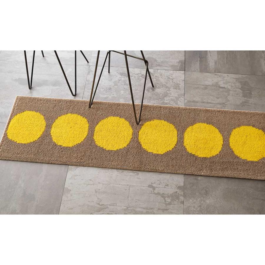 ≪約50cm×180cm≫抗菌防臭加工ドット柄 キッチンマット カーペット ラグ マット キッチンマット H95024の画像