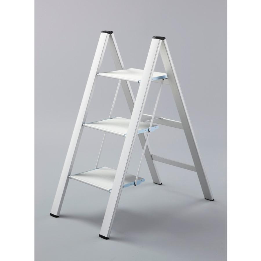 dinos（ディノス） 薄型アルミステップ 3段 シルバー アルミ脚立 生活