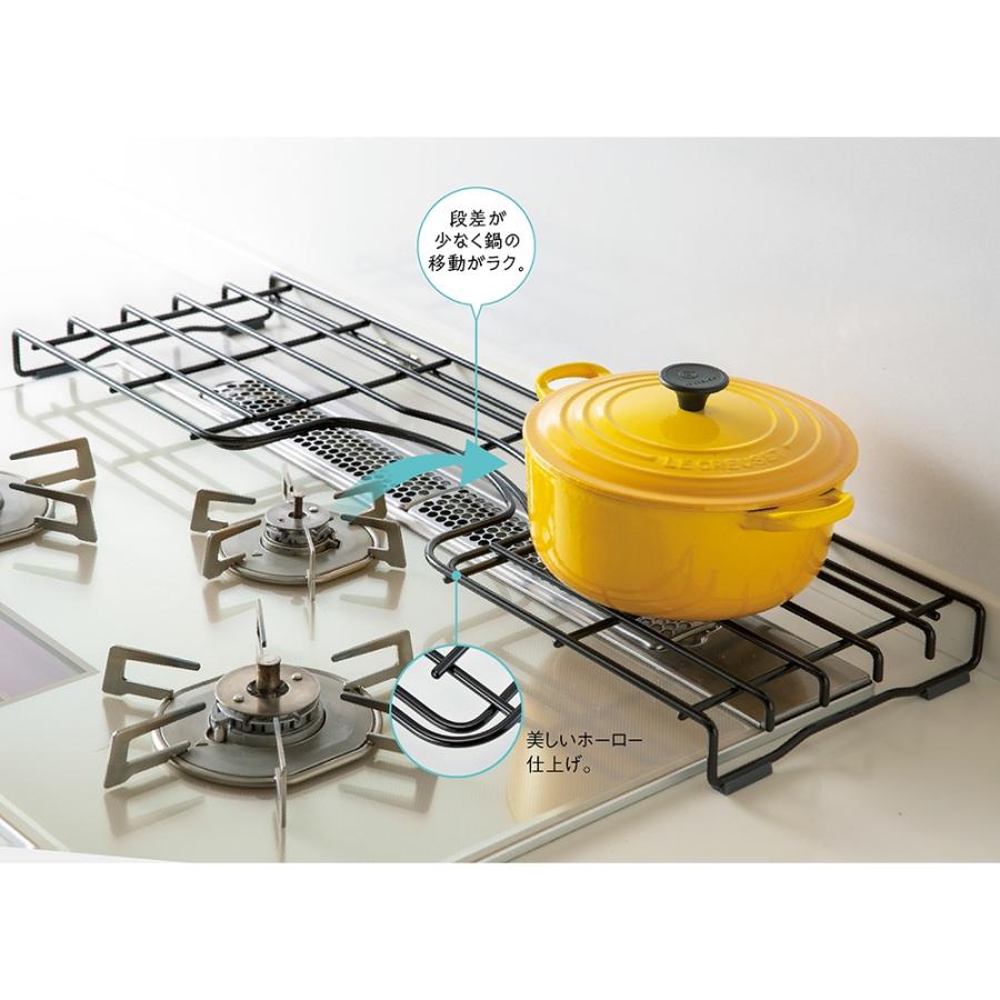 キッチン 家電 キッチン収納 水切り シンク下 コンロまわり収納 ホーロー加工のコンロ奥ラック