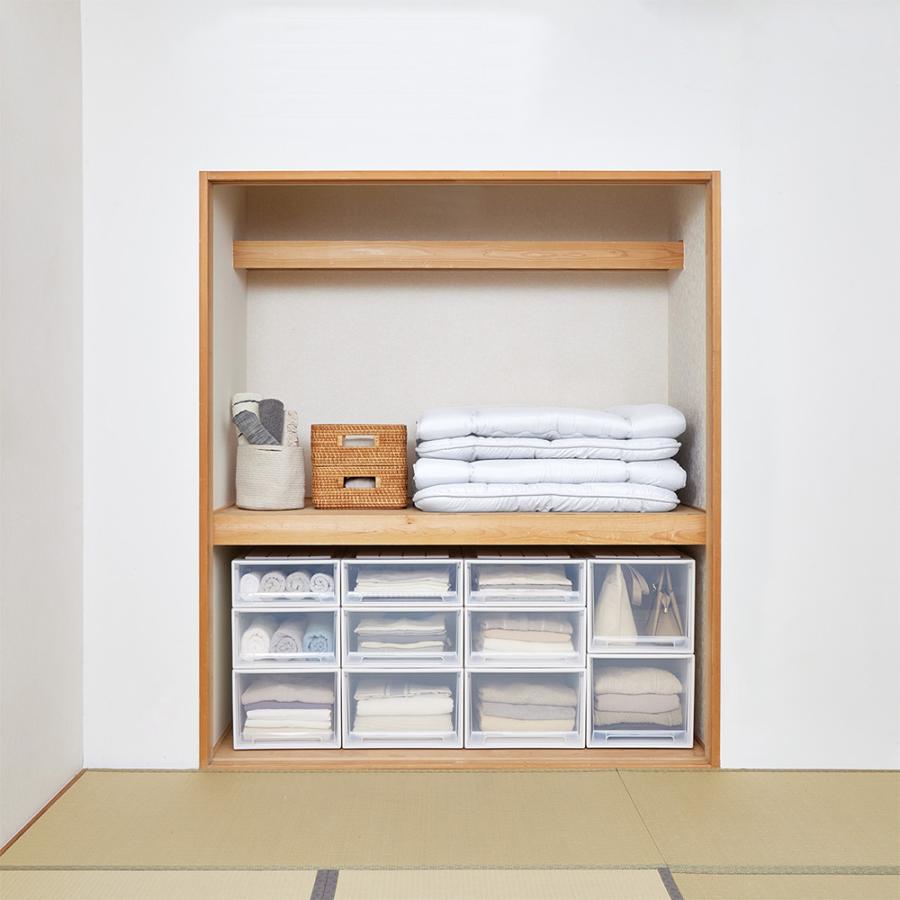 Fits フィッツ収納ケース 押し入れタイプ 奥行74cm幅39cm高さ30cm 2個組 小物収納 フリーボックス 収納ボックス 644912の画像