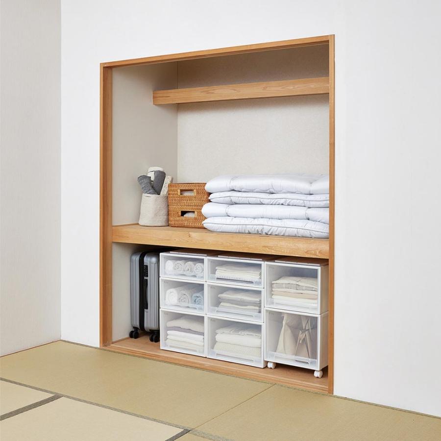 Fits フィッツ収納ケース 押し入れタイプ 奥行74cm幅39cm高さ30cm 2個組 小物収納 フリーボックス 収納ボックス 644912の画像