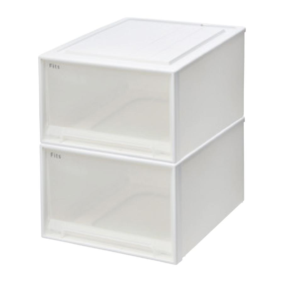 Fits フィッツ収納ケース クローゼットタイプ 奥行53cm幅44cm高さ30cm 2個組 小物収納 フリーボックス 収納ボックス 644909の画像