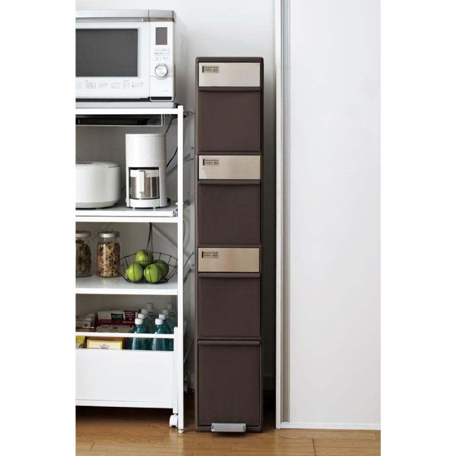 ダストボックス☆ゴミ箱☆インテリア dinos 分別スウィングステーション（ダストボックス） 5段・タワー