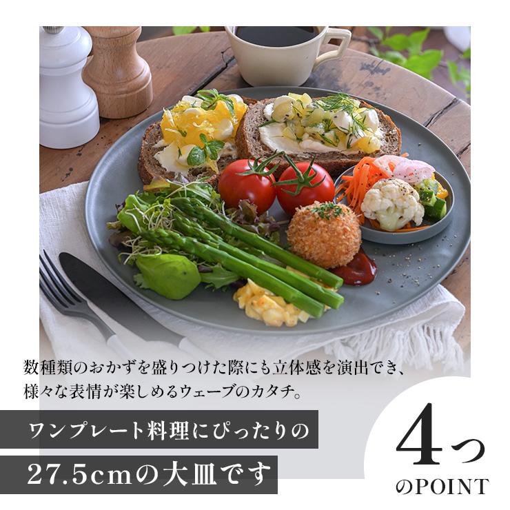 ARAS（エイラス） ウェーブ 大皿27.5cm 割れないお皿 1枚（ギフト