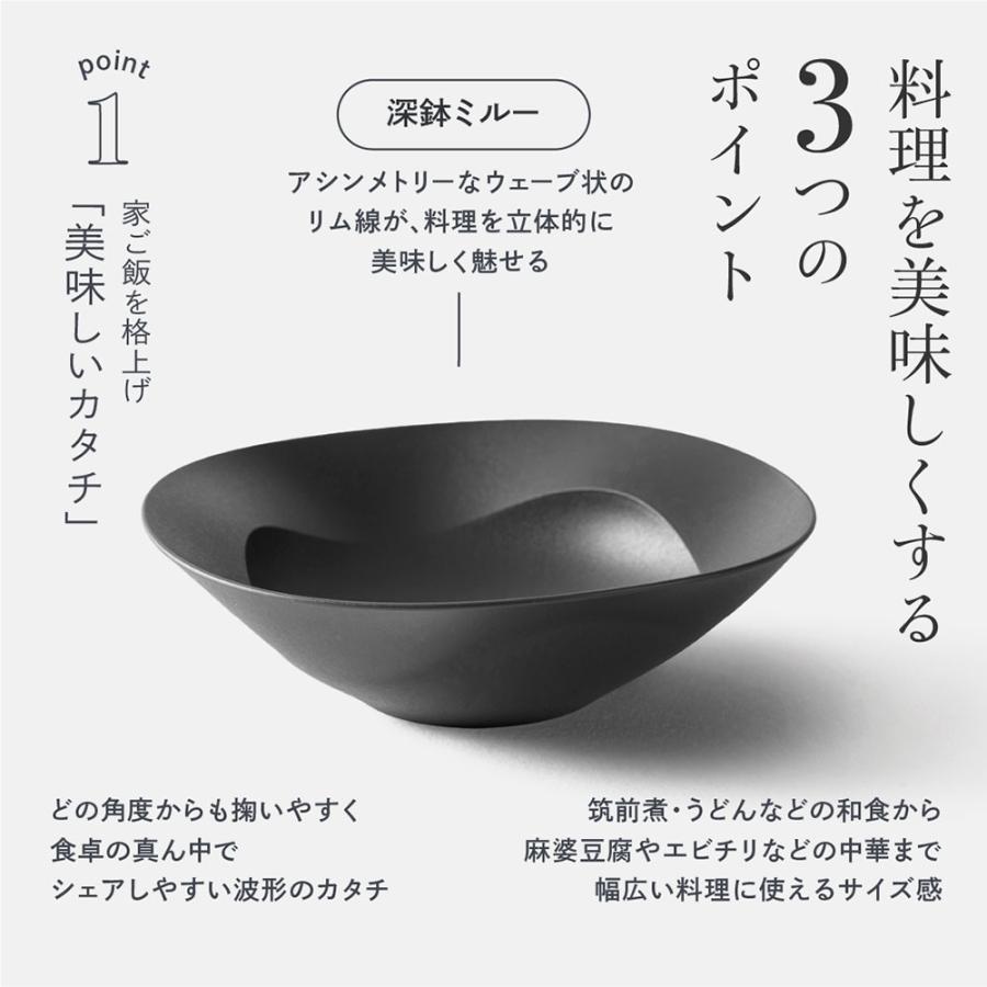ARAS（エイラス） 日本製 おしゃれ 深鉢ミルー 割れないお皿 食器 深皿