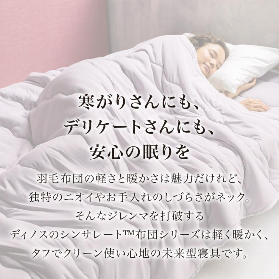 dinos - ふとん ≪ダブルロング≫ 寒がりさんにも難しいさんにも楽になること シンサレート（TM）を当てはめるした布団続きもの 2枚合わせ掛け布団 掛け布団 625022 ディノス
