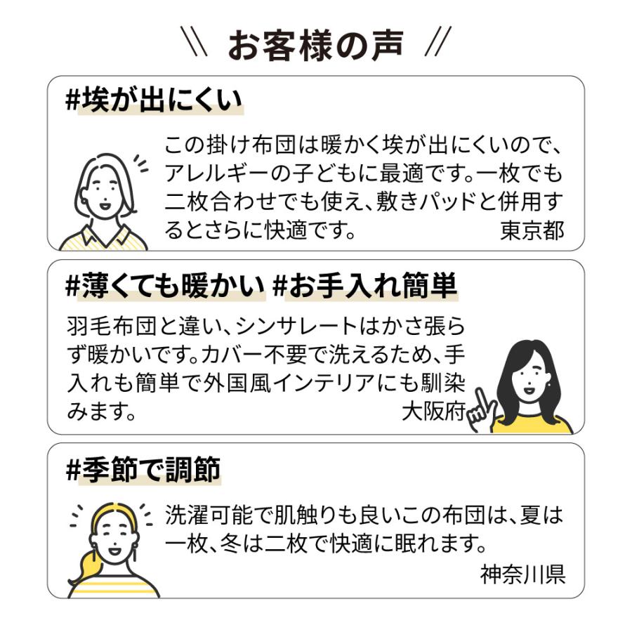 dinos - ふとん ≪ダブルロング≫ 寒がりさんにも難しいさんにも楽になること シンサレート（TM）を当てはめるした布団続きもの 2枚合わせ掛け布団 掛け布団 625022 ディノス