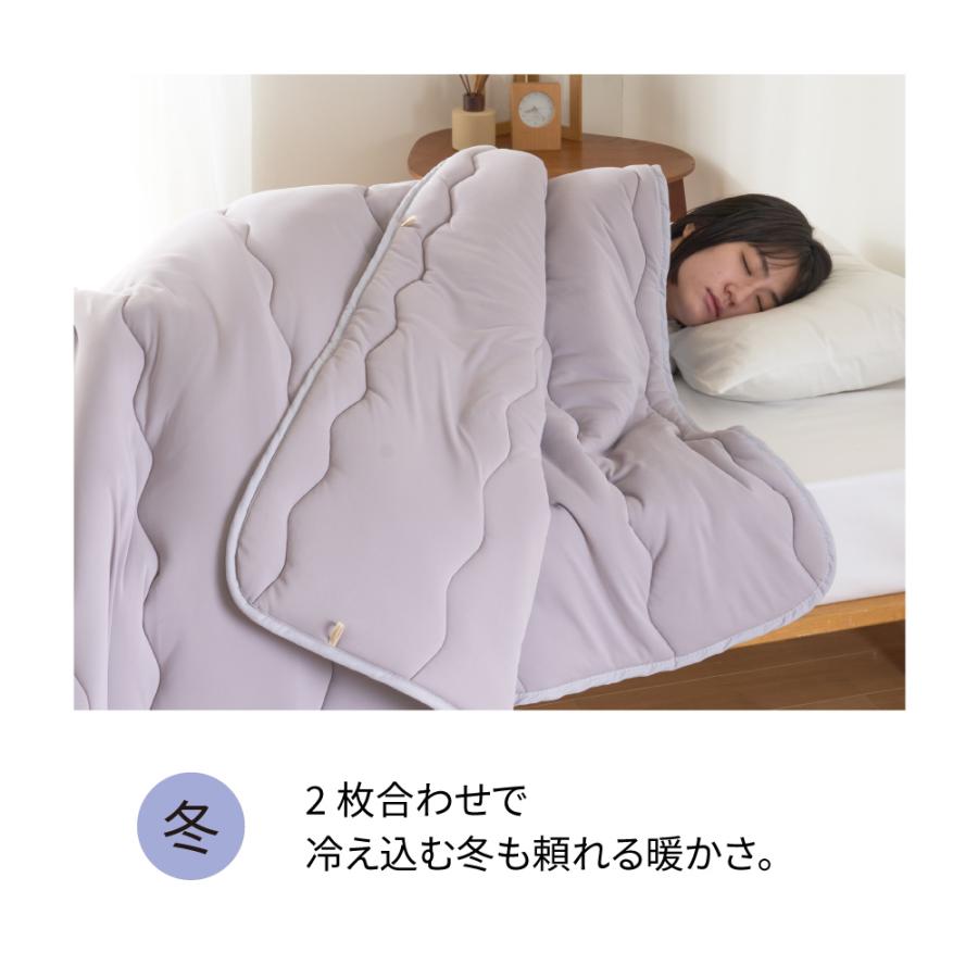 dinos - ふとん ≪ダブルロング≫ 寒がりさんにも難しいさんにも楽になること シンサレート（TM）を当てはめるした布団続きもの 2枚合わせ掛け布団 掛け布団 625022 ディノス