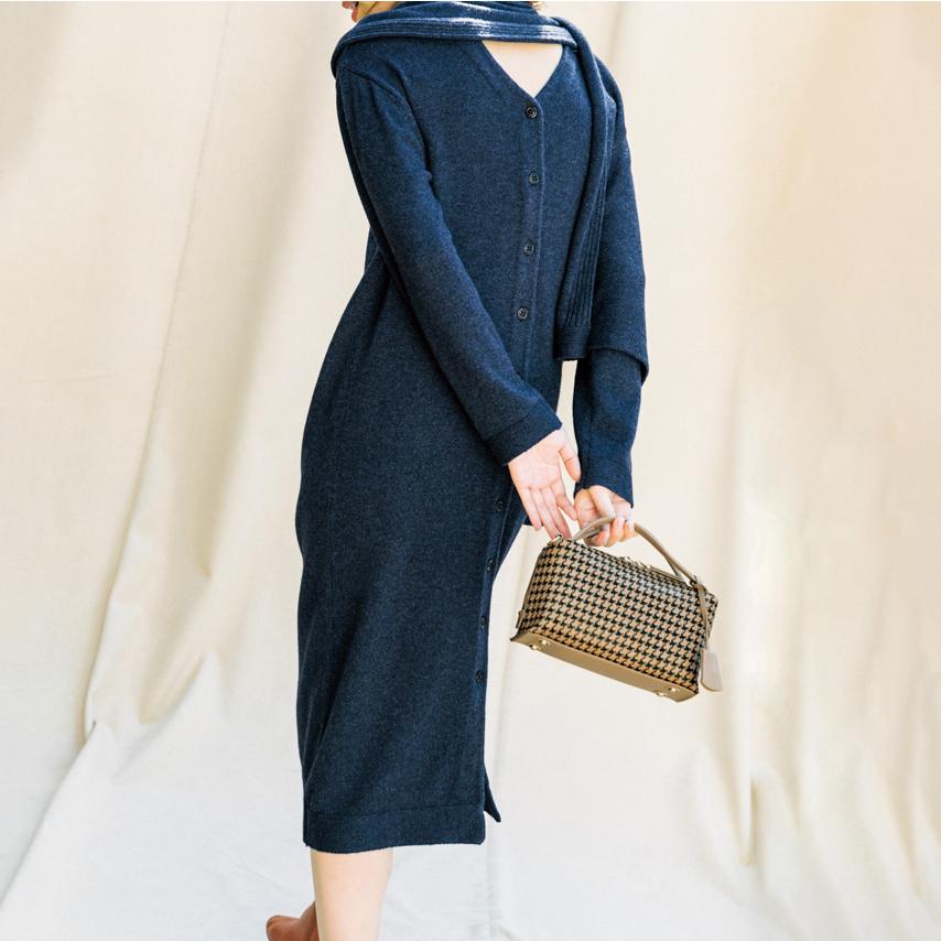 激安の ファッション ワンピース チュニック ニットワンピース ストール付き2ウェイ ニットワンピース 0702 ディノス Paypayモール店 通販 Paypayモール コンビニ受取対応商品 Etcui Net