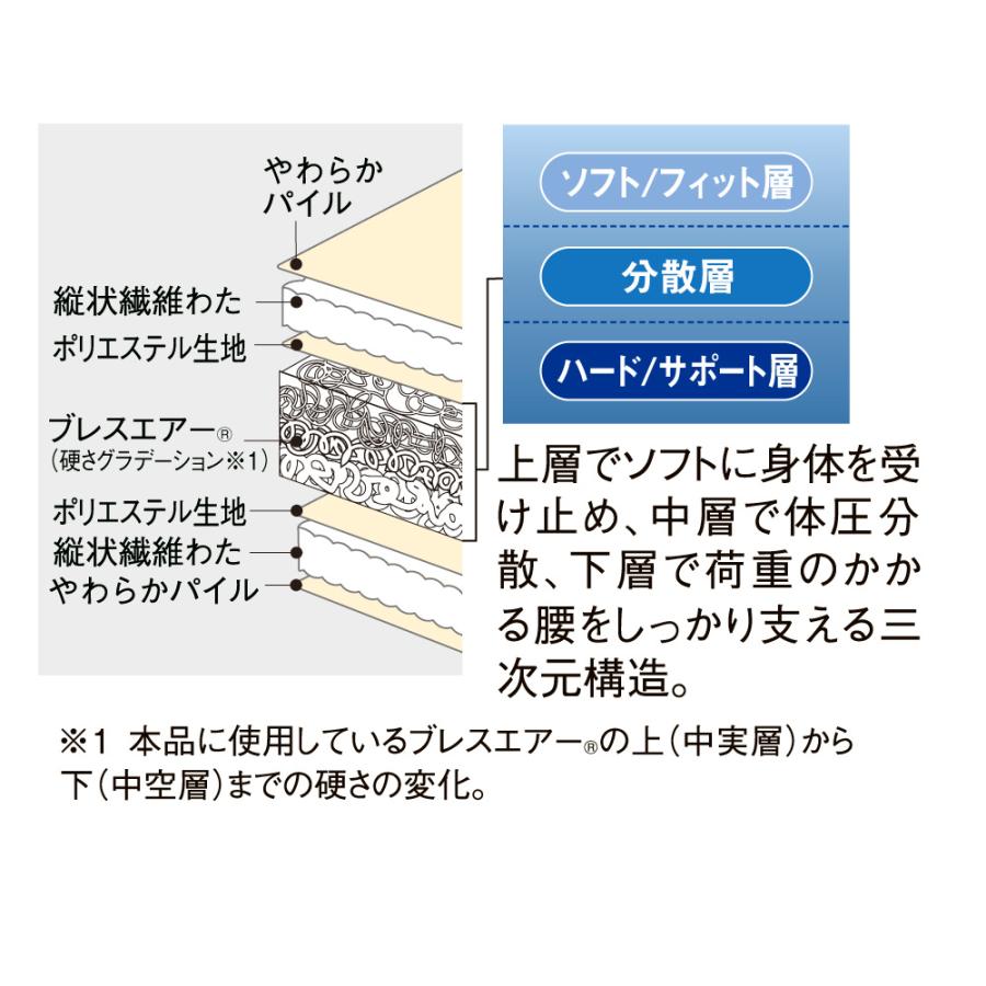 dinos（ディノス） ≪約55×205cm≫ ブレスエアー（R）マルチパッド