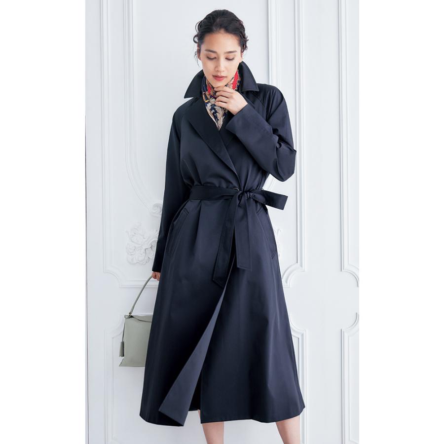 コート 撥水コート ドレスコート レインコート はっ水 はっ水タフタ トレンチデザインドレスコート 230004 1143211549