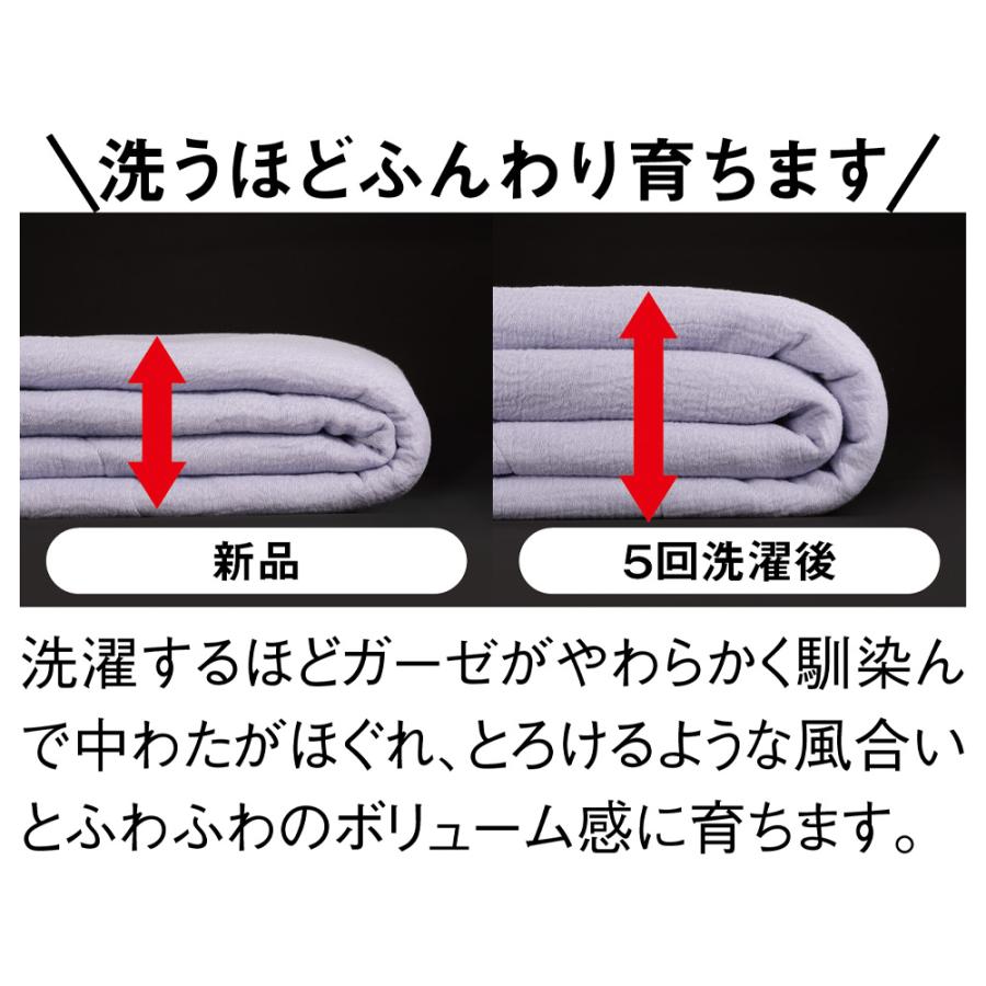 布団 ≪ダブルセット≫サラッと吸放湿！三重ガーゼのドライループ お得な掛け＋敷きセット 862207｜dinos｜06