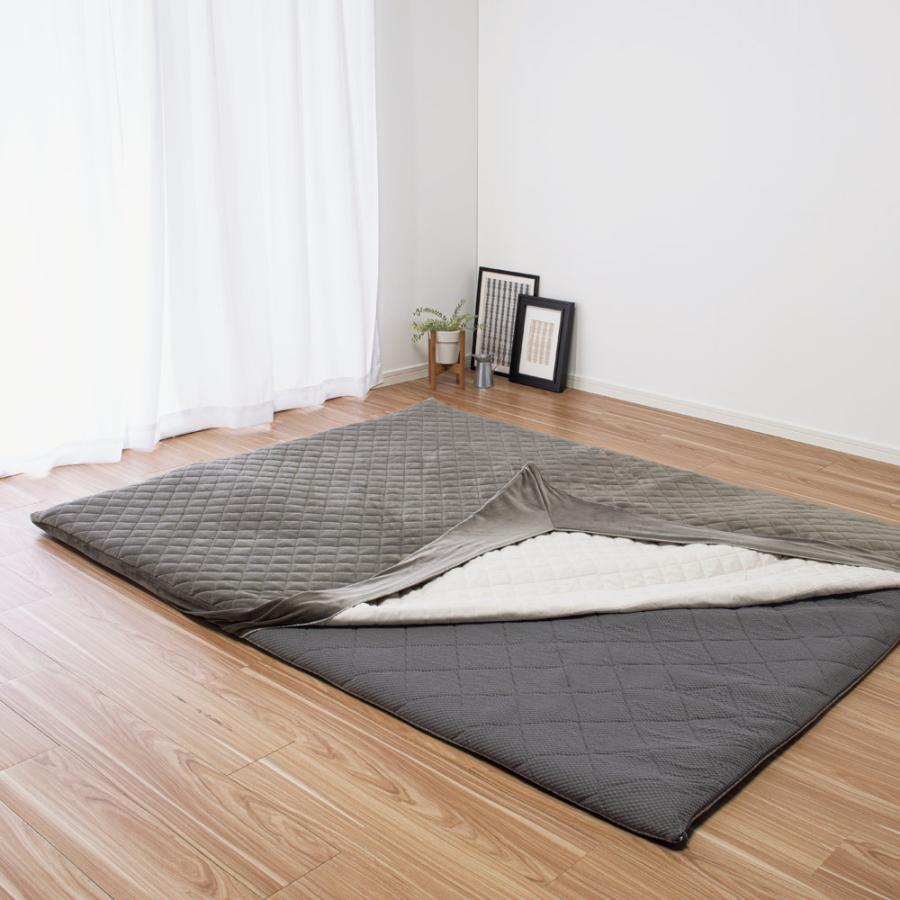 東洋紡 ≪約155×205cm≫ ブレスエアー（R）ラグ＋専用あったかカバーお