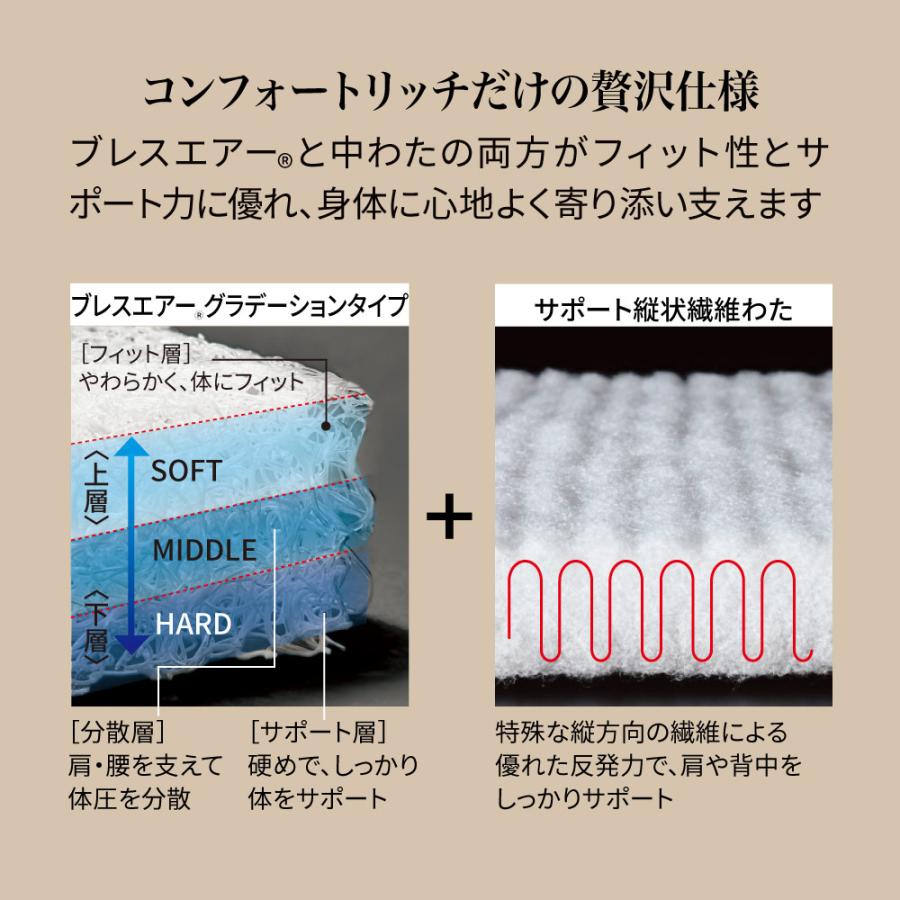 dinos（ディノス） 三つ折り 敷布団 ≪シングル≫朝が違う。リッチな