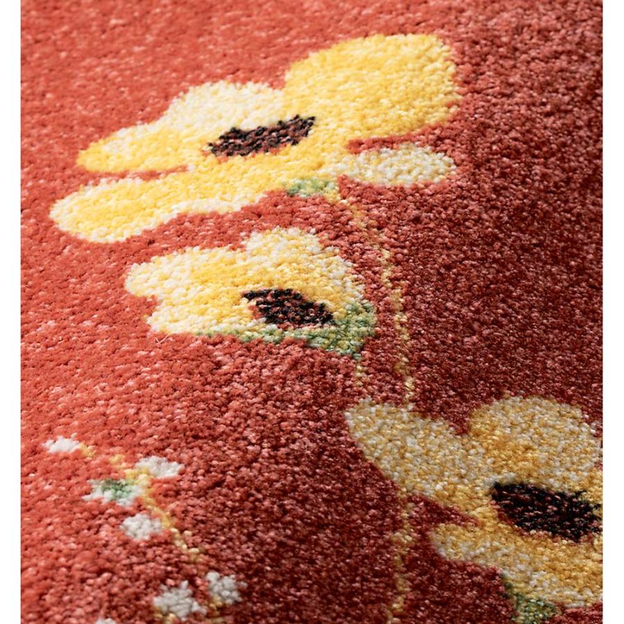 ≪約160×230cm≫ ベルギー製ウィルトン織 花柄ラグ カーペット ラグ マット カバー 625802の画像