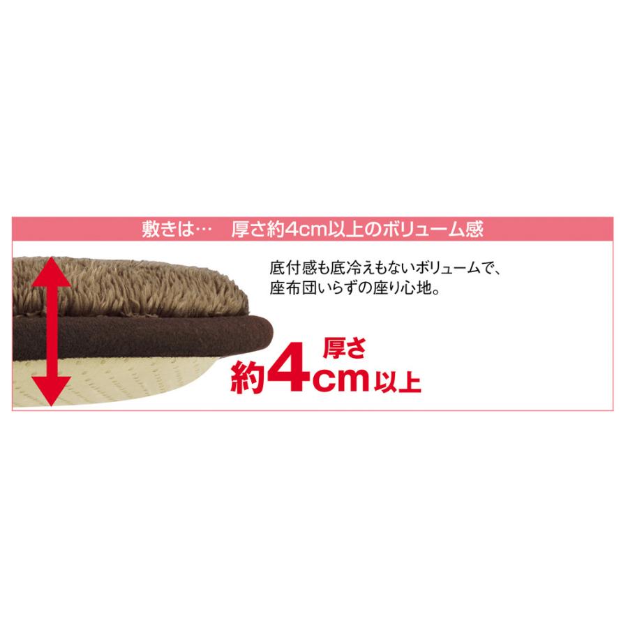 ≪【正方形】190×190cm≫ もこふわマイクロファイバーのシープ調ふっくらこたつシリーズ こたつ敷き布団 こたつ こたつ敷布団 611164_4