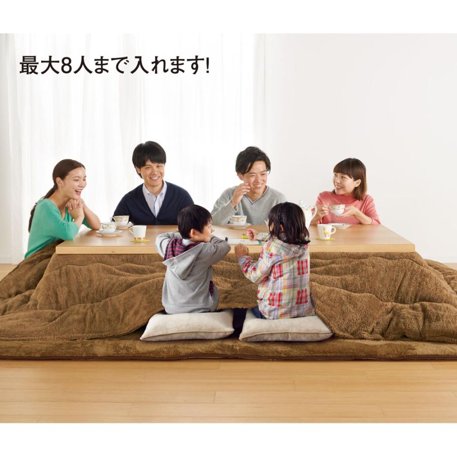 ≪【正方形】190×190cm≫ もこふわマイクロファイバーのシープ調ふっくらこたつシリーズ こたつ敷き布団 こたつ こたつ敷布団 611164_6