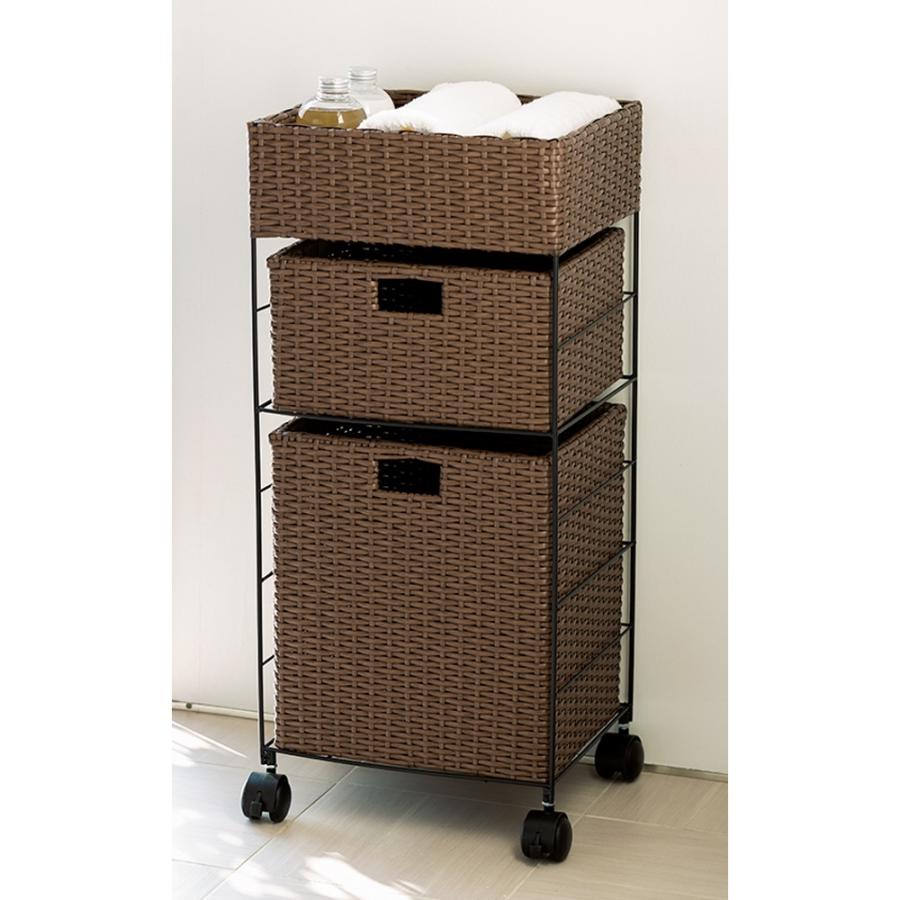好評 家具 収納 トイレ収納 洗面所収納 ラタン風 ランドリーチェスト スリム3段 幅40 奥行34 5 高さ80cm ポイント10倍 Www Jolimmo Ch