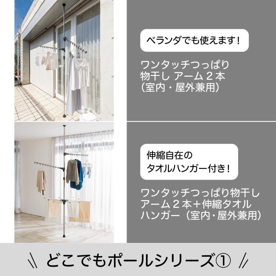 dinos（ディノス） 「どこでもポール」ワンタッチつっぱり物干し