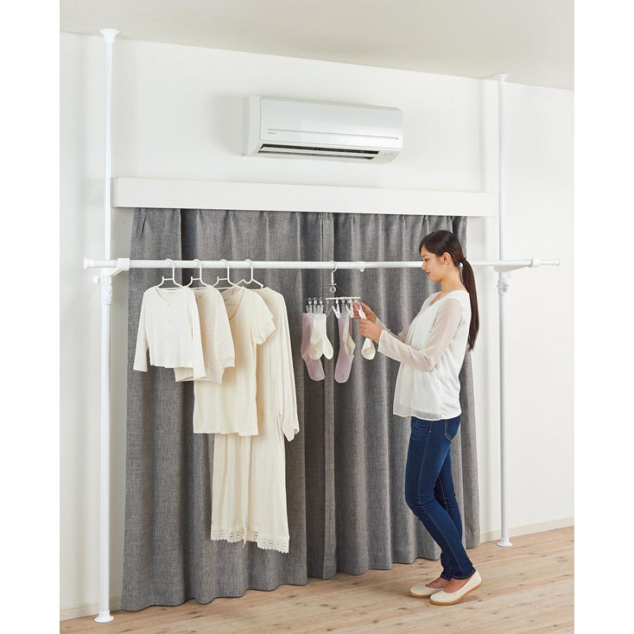 人気ブランド インテリア雑貨 日用品 洗濯用品 アイロン 室内物干し 取付簡単窓枠突っ張り物干し 伸縮竿1本付き 第1位獲得 Www Shandilyaz Com
