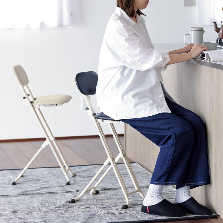 ディノス　折りたたみスツールﾗﾀﾝ座面付  椅子 ダイニング42cm 折りたたみ作業台シリーズ ラタン調チェア2脚組 通販 - ディノス