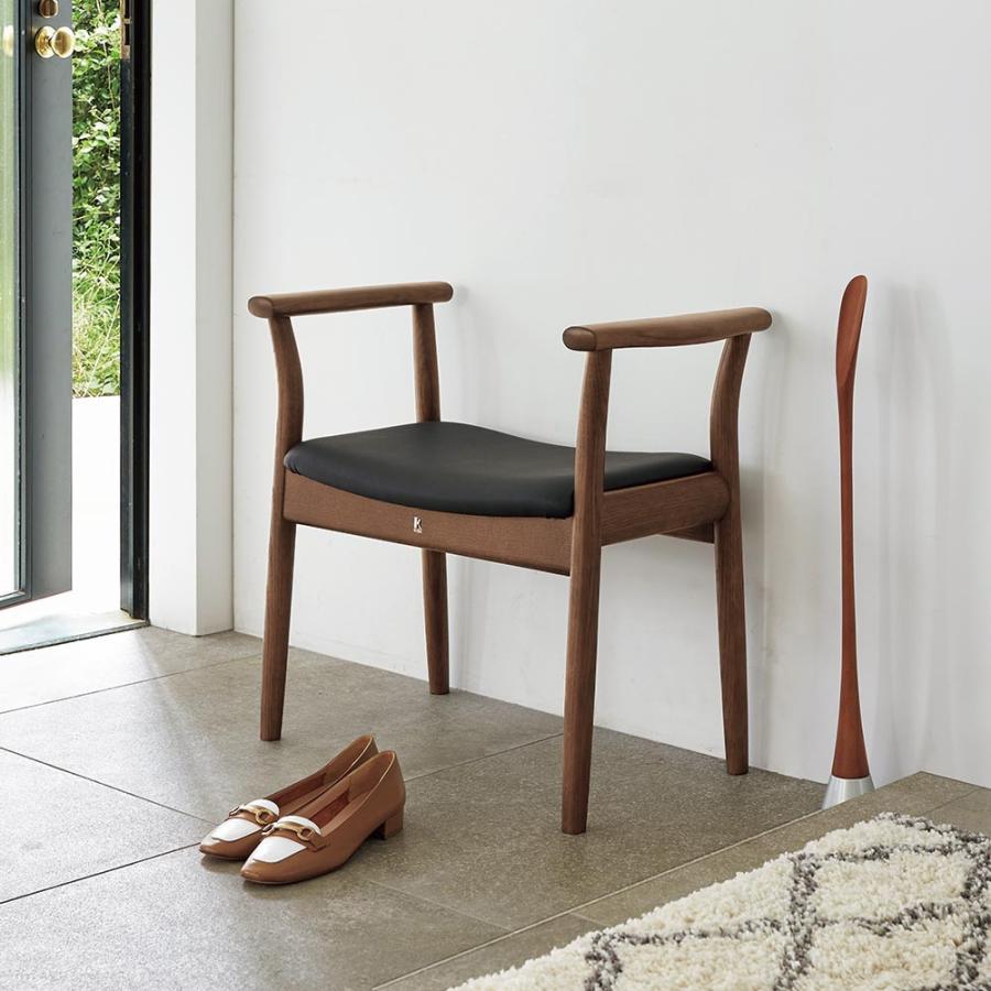 超美品飛騨産業キツツキポーチェア玄関椅子