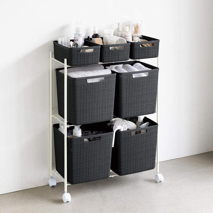 トイレ収納 洗面所収納 ランドリーボックス ランドリー CURVER/カーバー CURVER JUTE（カーバー ジュート） バスケットワゴン