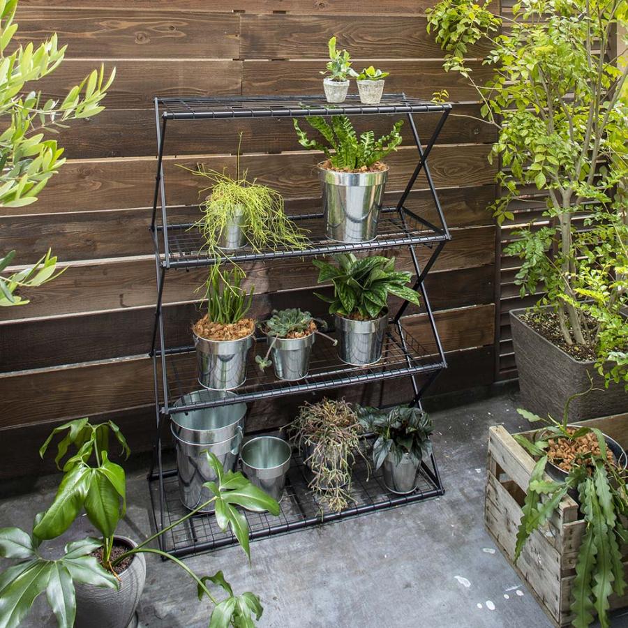 dinos（ディノス） 植物に優しいバルコニーラック 4段 折りたたみ式