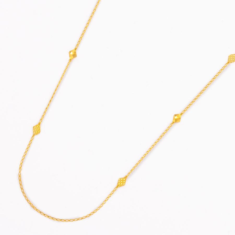 純金 ステーションデザイン ネックレス ジュエリー アクセサリー ゴールド製 J08905 ディノスの画像